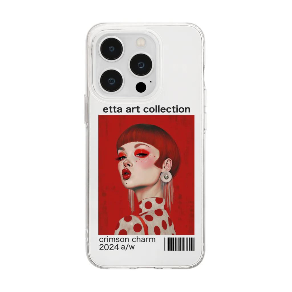 ETTA_ARTの真紅の魅力 Soft Clear Smartphone Case