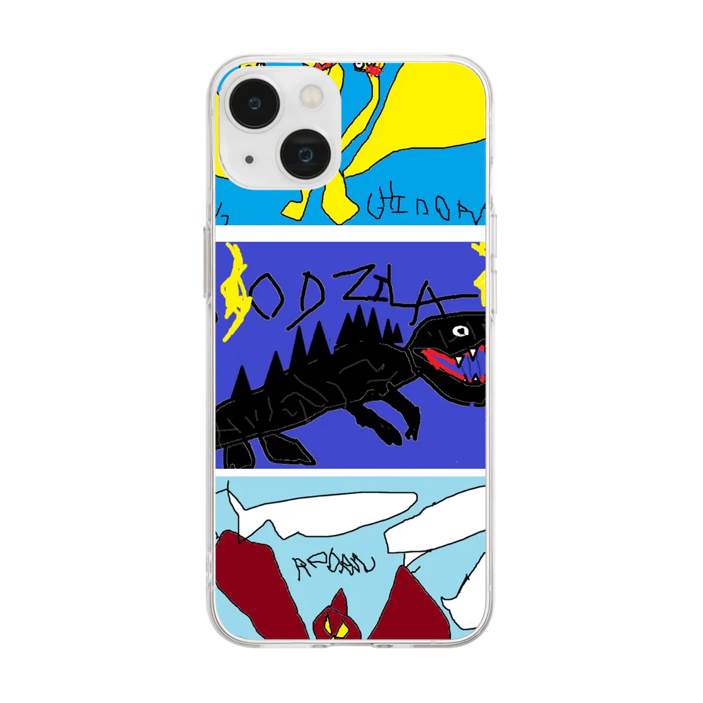 jeannettejeannetteのMonsters怪獣 Soft Clear Smartphone Case