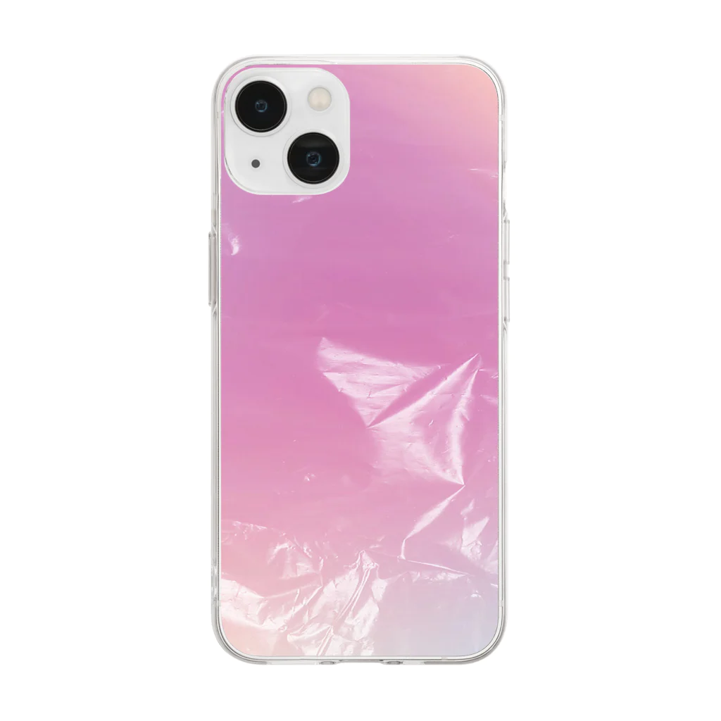 honokaproのビニールの質感が可愛いグラデーションくん Soft Clear Smartphone Case