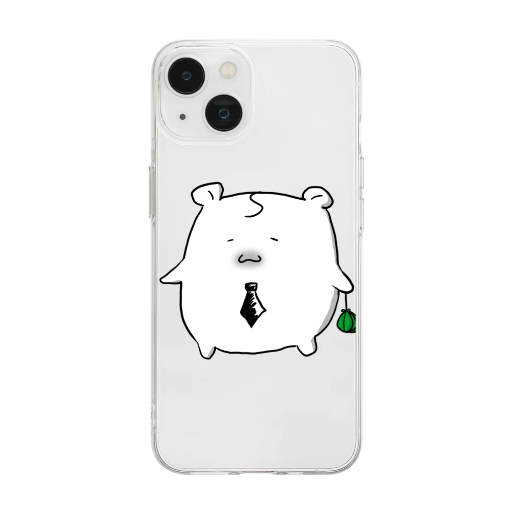 BabyShu shopのご機嫌な鷺ハム Soft Clear Smartphone Case