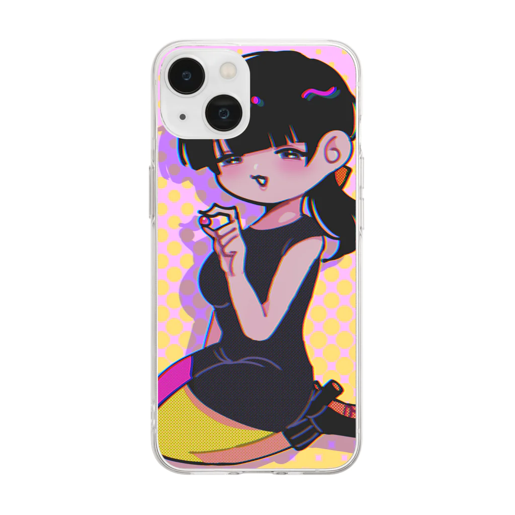 こゆさんのおみせの恋する乙女のミチコちゃん Soft Clear Smartphone Case