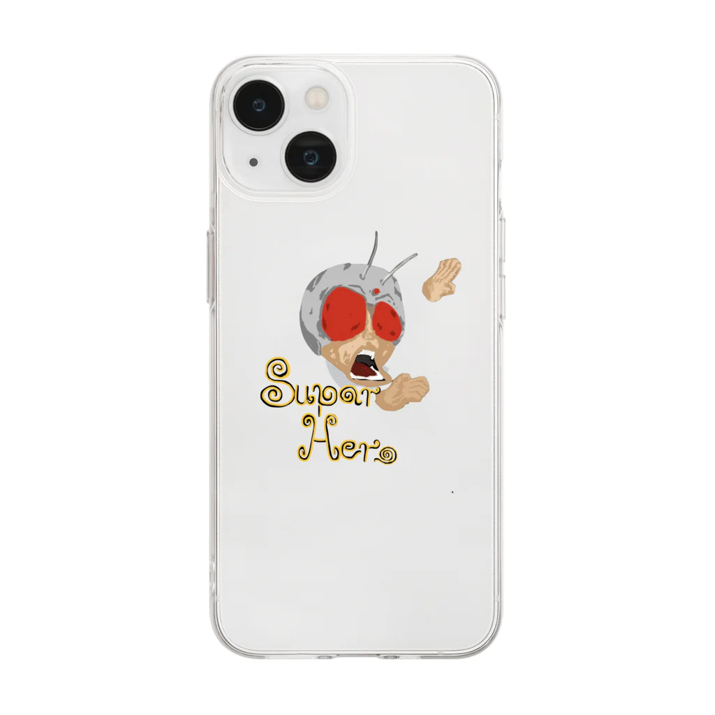 onclet098のスーパーヒーロー Soft Clear Smartphone Case