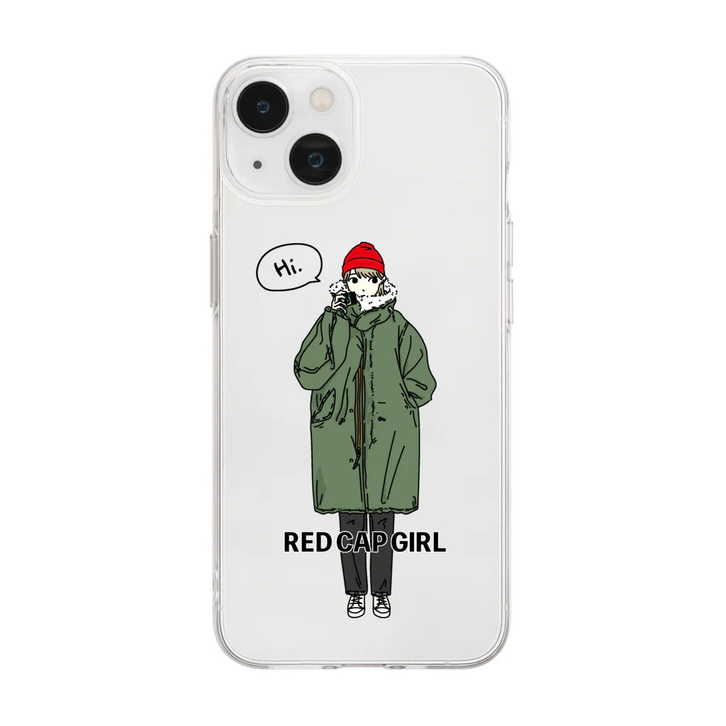 RED CAP GIRLのRCG×MILITARY/m65① Soft Clear Smartphone Case