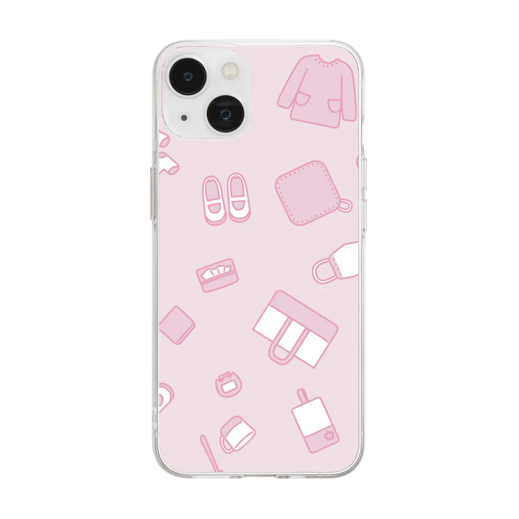 hikari_graphicsの園の生活　PINK Soft Clear Smartphone Case