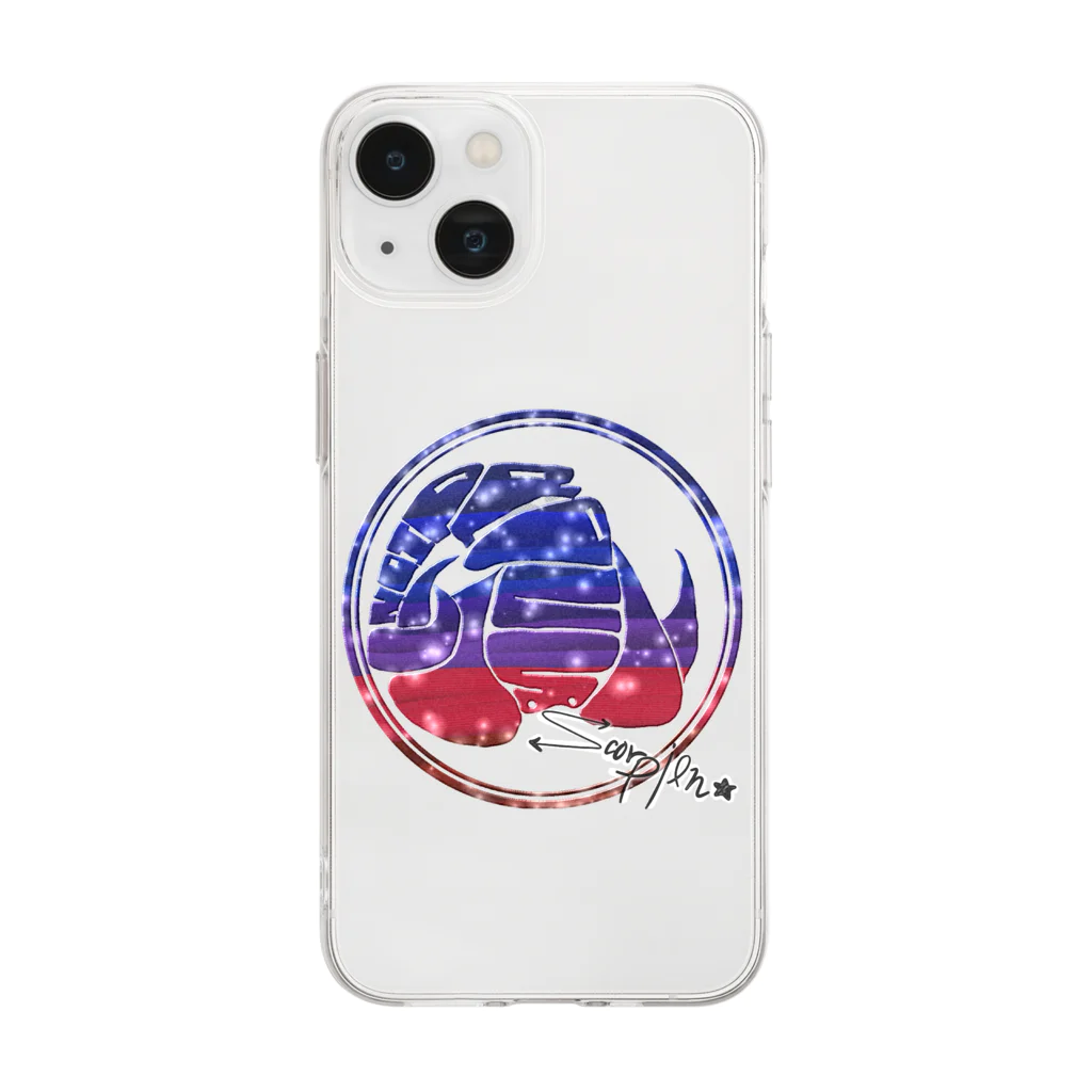 scorpion★のscorpion★青×紫×赤 Soft Clear Smartphone Case