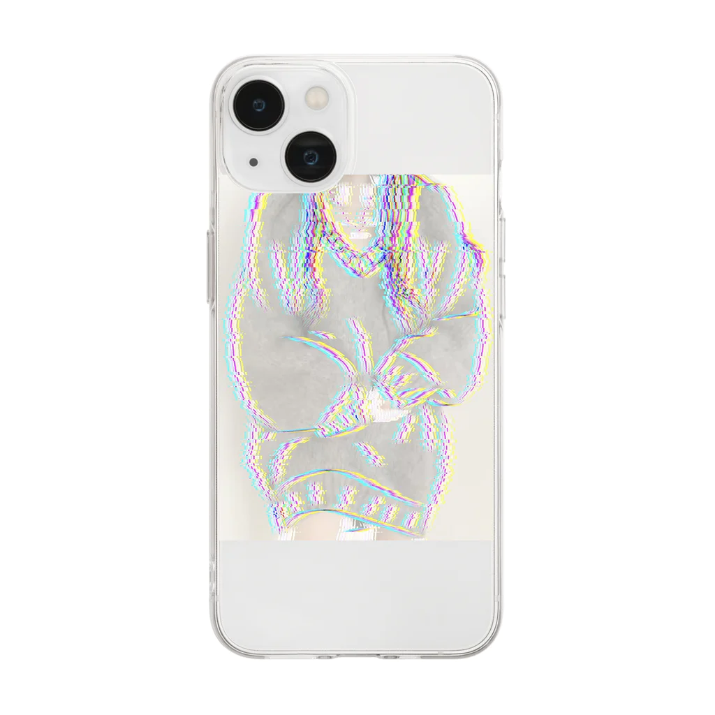 うきわさんのセーターっ子ちゃん Soft Clear Smartphone Case