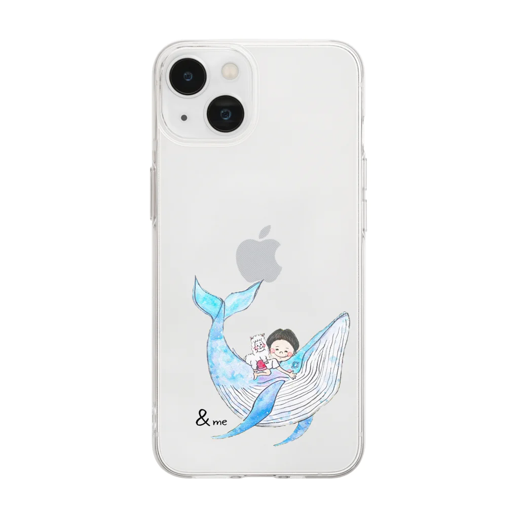 Okatonの【Whale】&me Soft Clear Smartphone Case