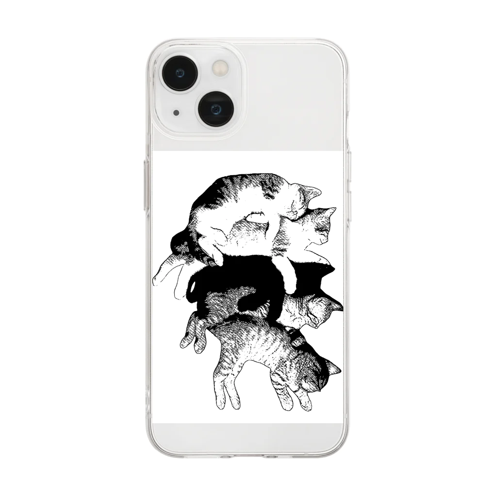 猫王国のすやすや2 Soft Clear Smartphone Case