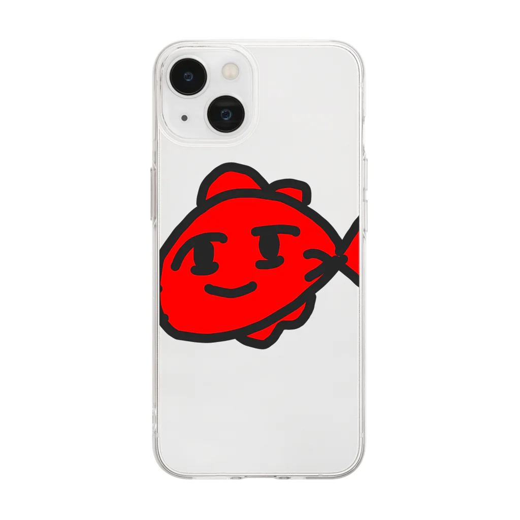 GAHAKUの画伯の金魚ちゃん Soft Clear Smartphone Case