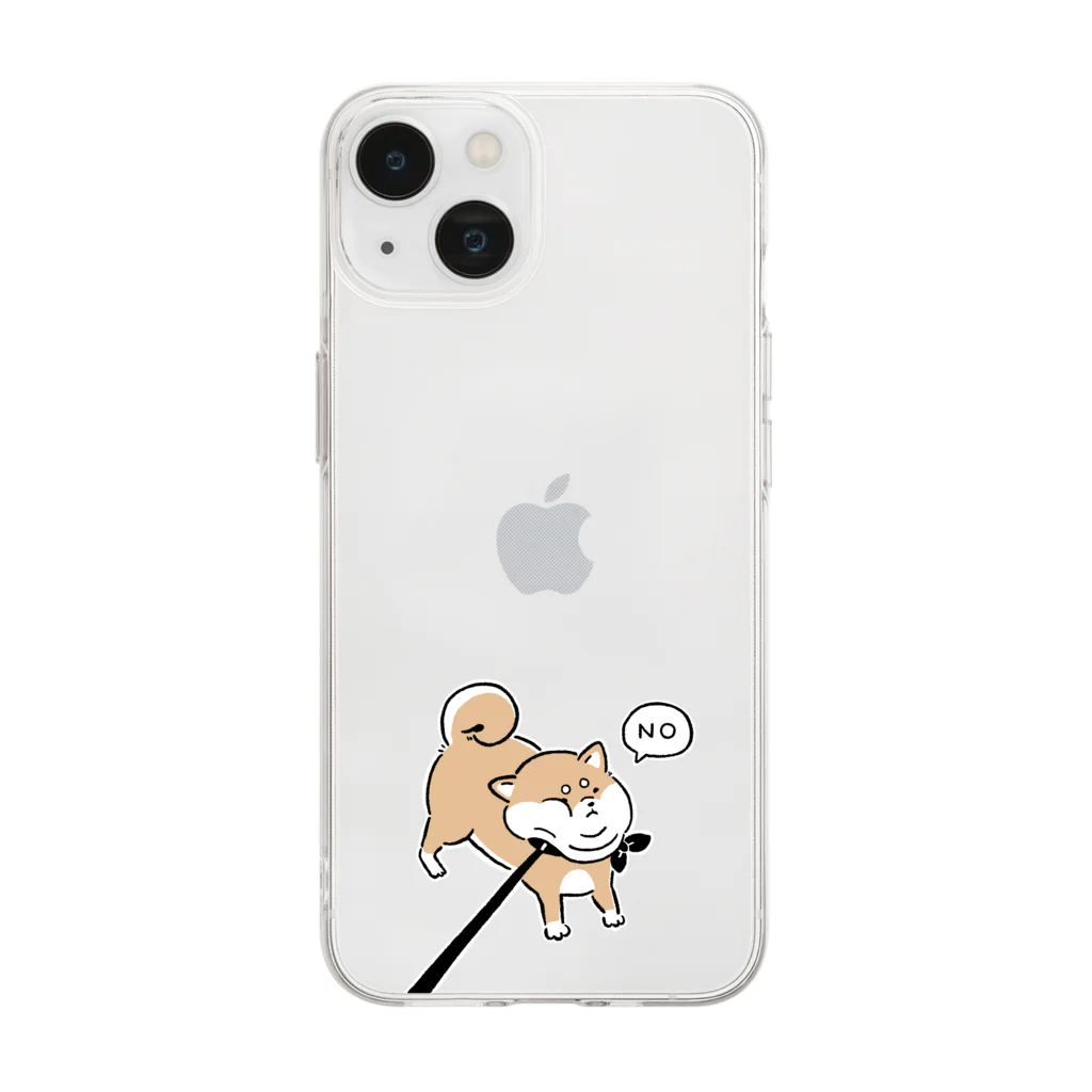 edmayu CreationのNO!SHIBA!! Soft Clear Smartphone Case