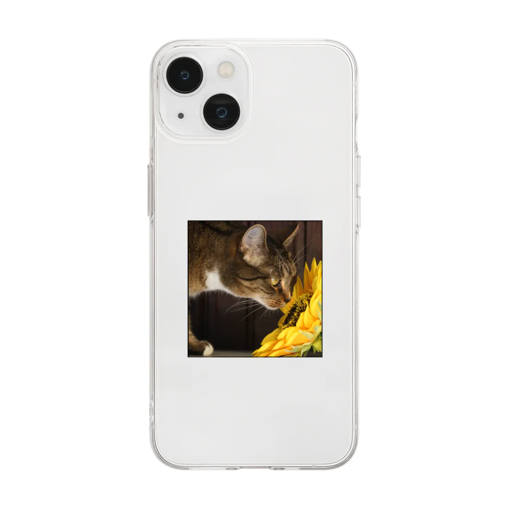 orange_honeyの猫18 Soft Clear Smartphone Case