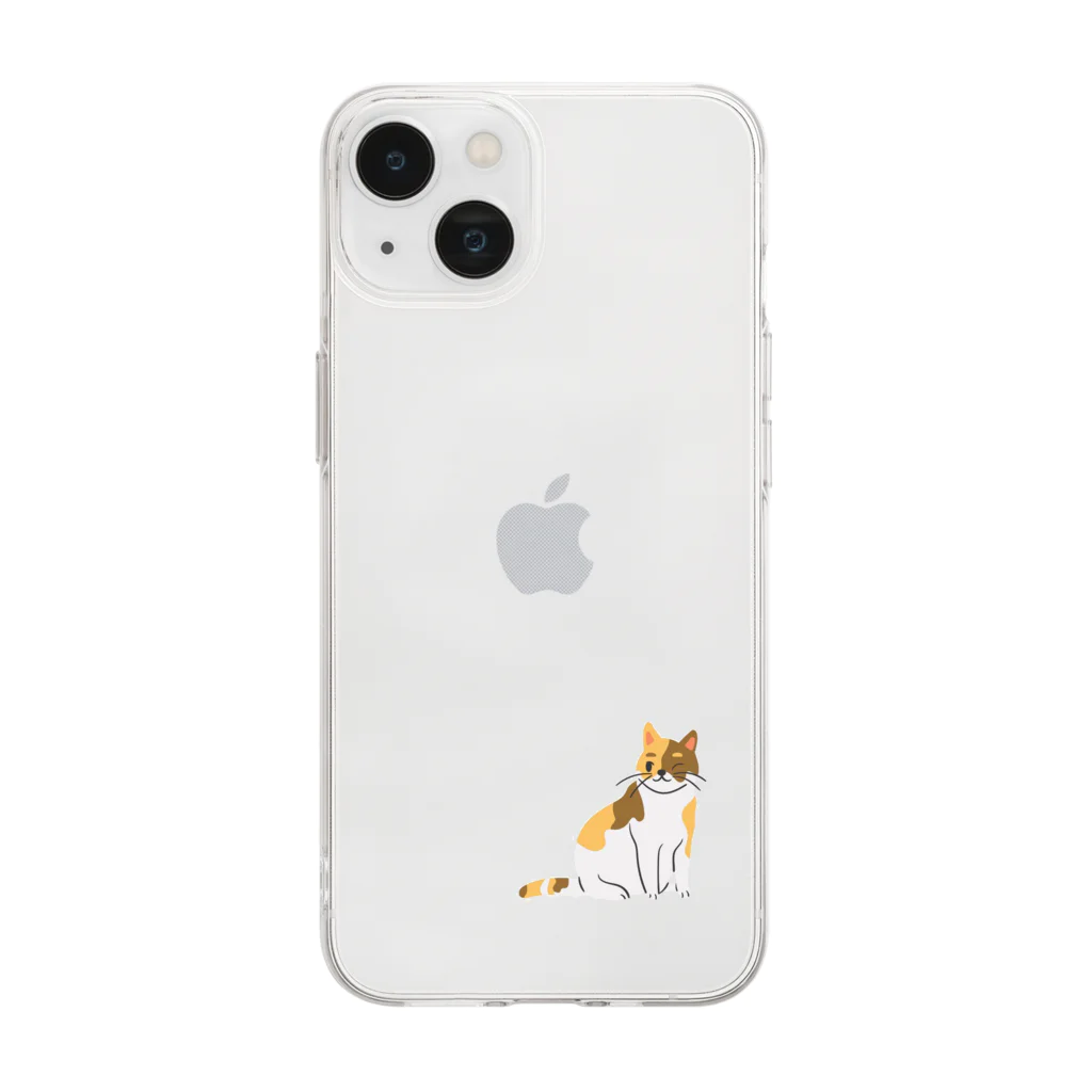 orange_honeyの猫23 Soft Clear Smartphone Case