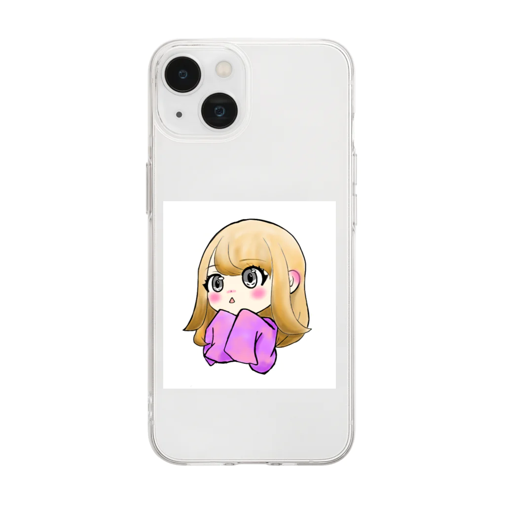 ゆるっとちゃんのフワフワ少女 Soft Clear Smartphone Case