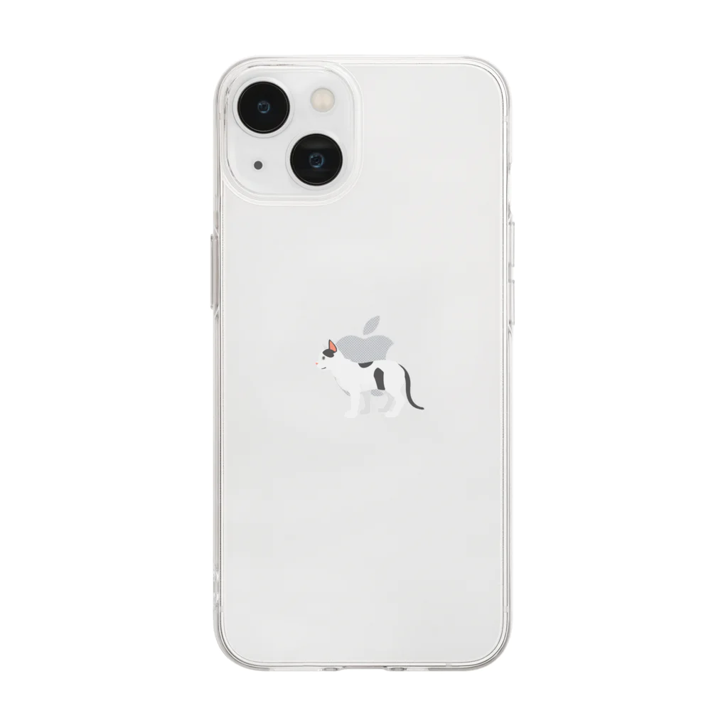 orange_honeyの猫1-16 ぶち猫 Soft Clear Smartphone Case