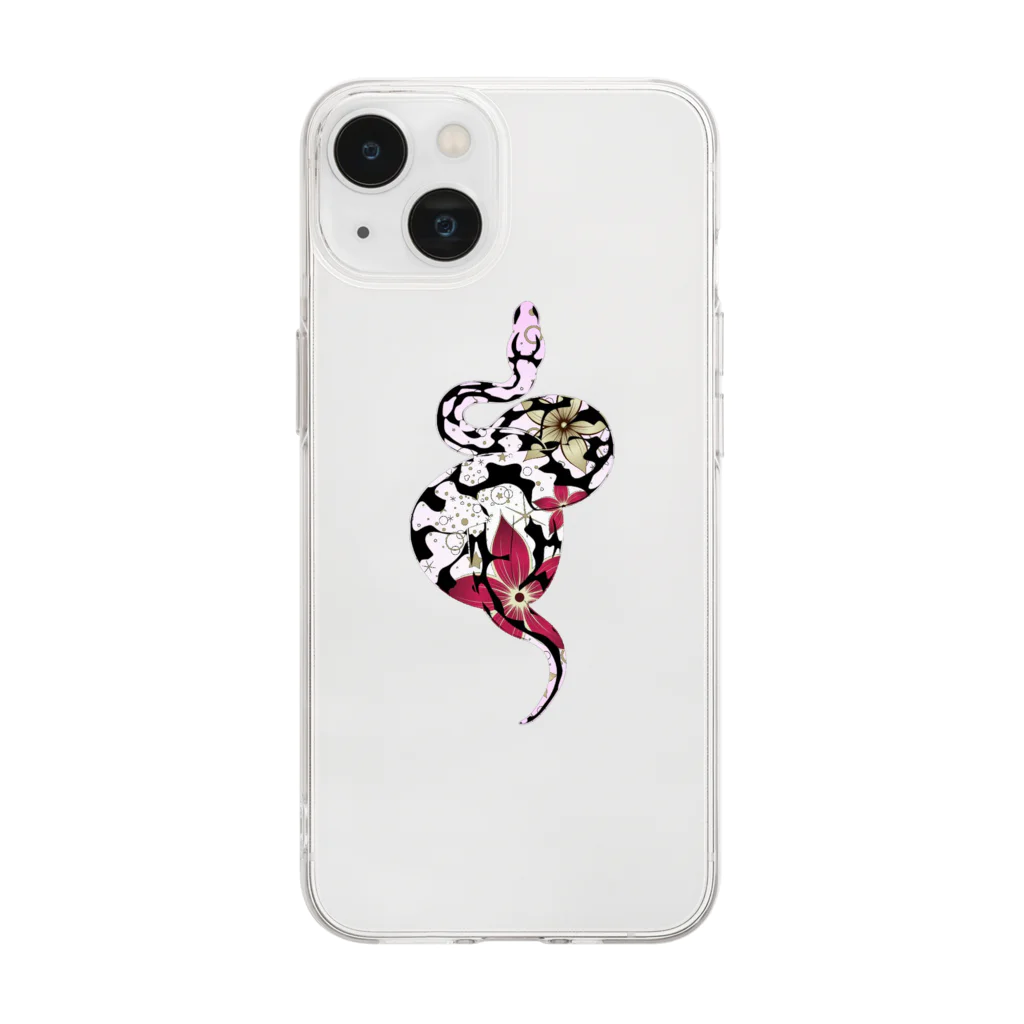 COSMOSのFlower SNAKE Soft Clear Smartphone Case