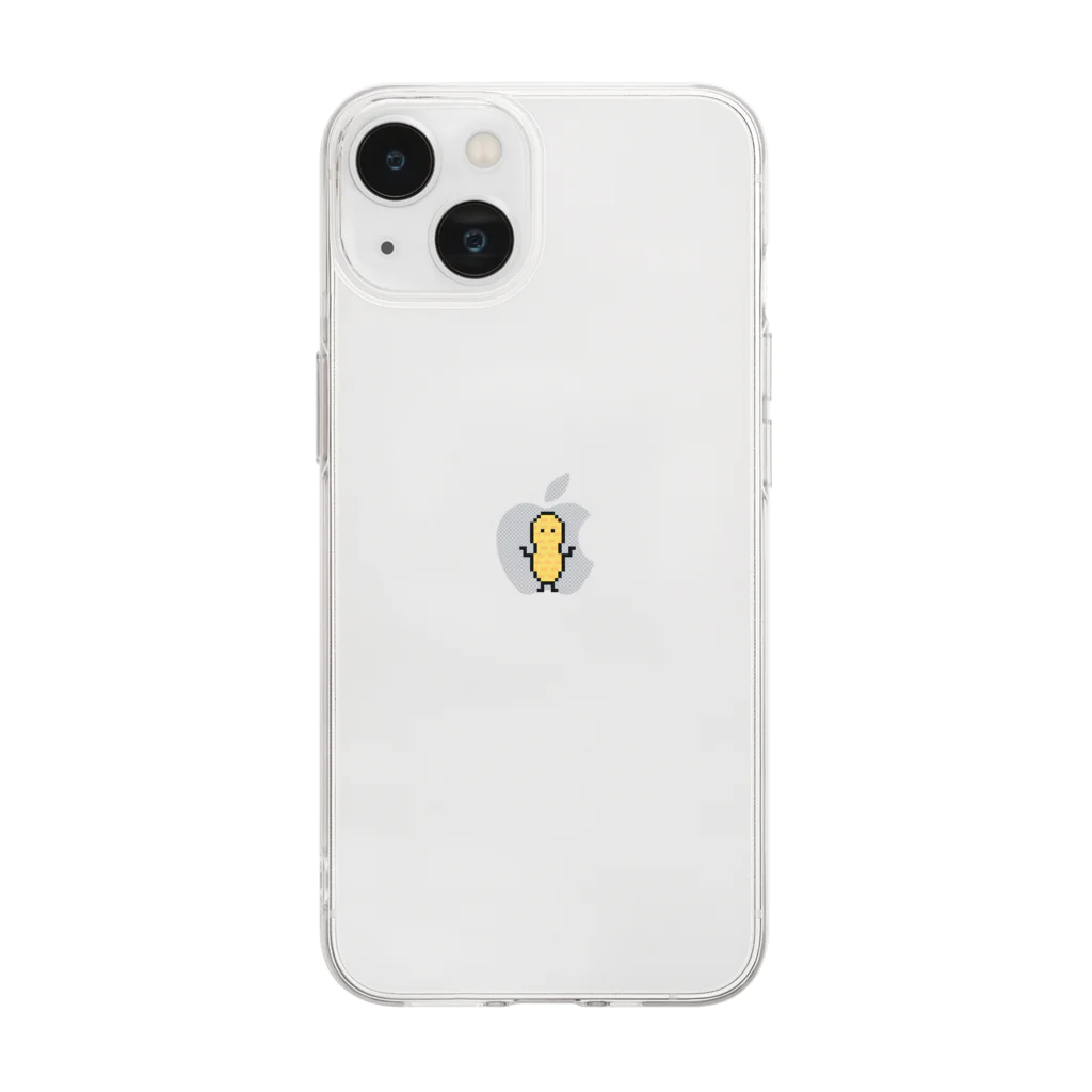 わらべの落花生くん Soft Clear Smartphone Case