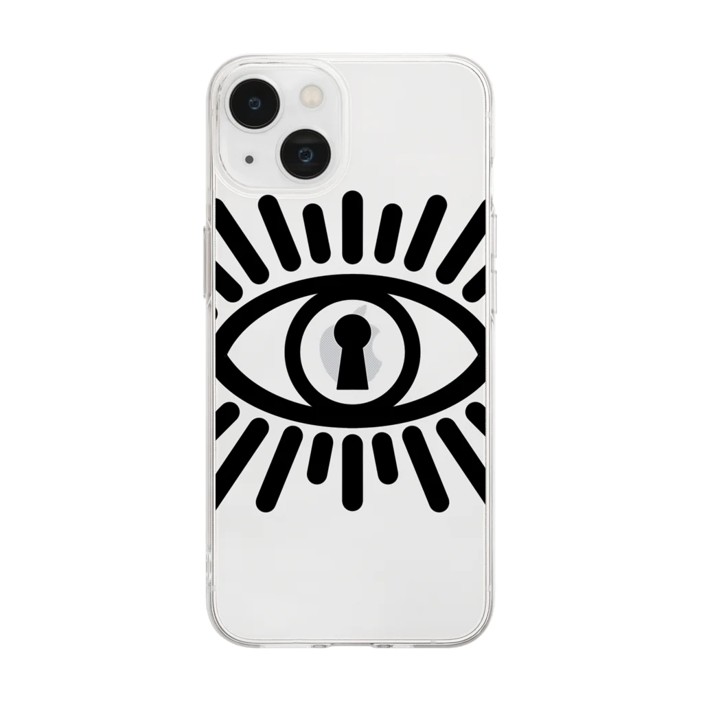 かぎあな工房のかぎあなの目 〜The keyhole’s eye〜 Soft Clear Smartphone Case