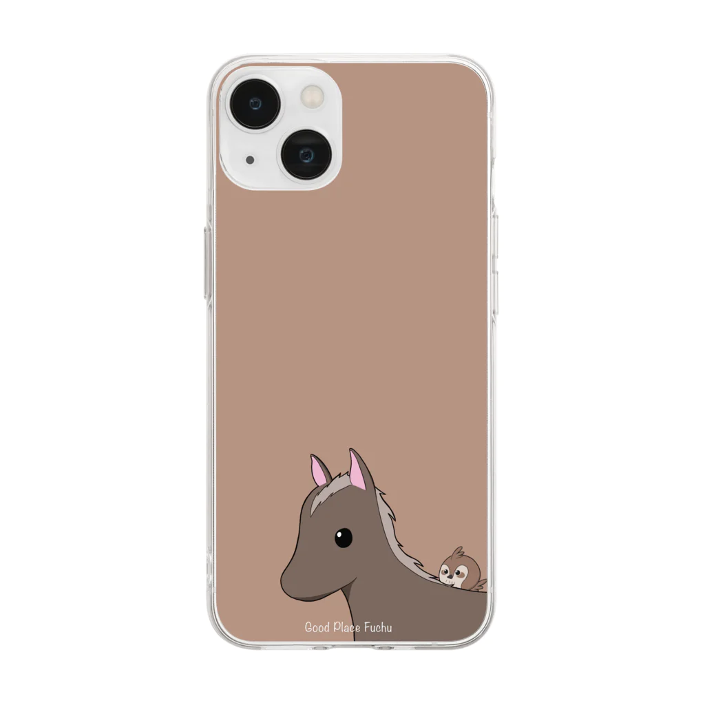 EXCEED_ZAKKAの馬とひばり Soft Clear Smartphone Case