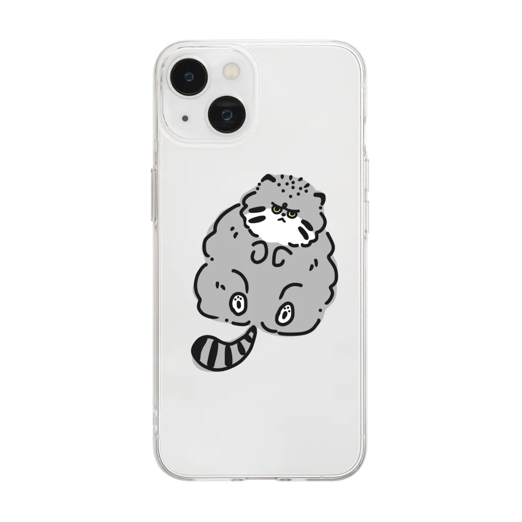 まぬるねこファンのなでられ待ちのマヌルネコ（イロ） Soft Clear Smartphone Case