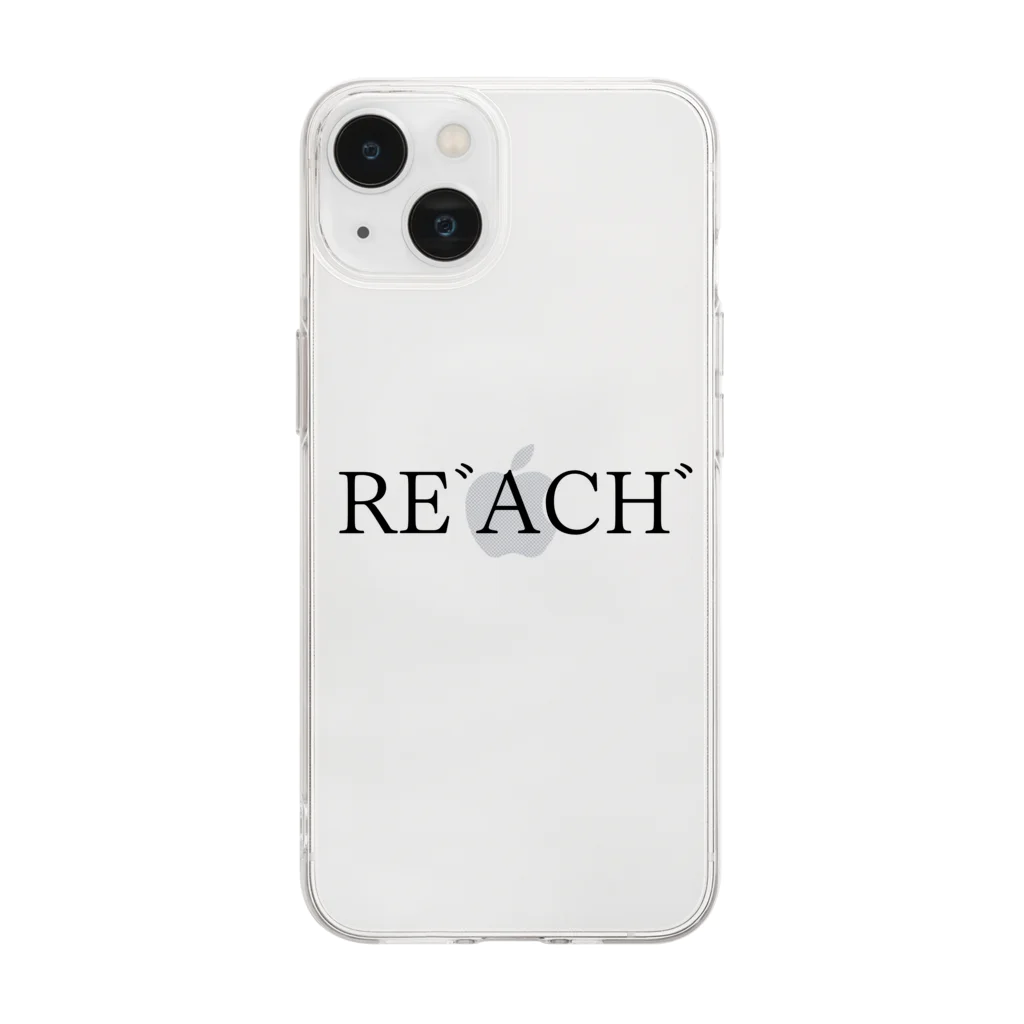 何屋未来 / なにやみらいのREﾞACHﾞ 黒文字 Soft Clear Smartphone Case