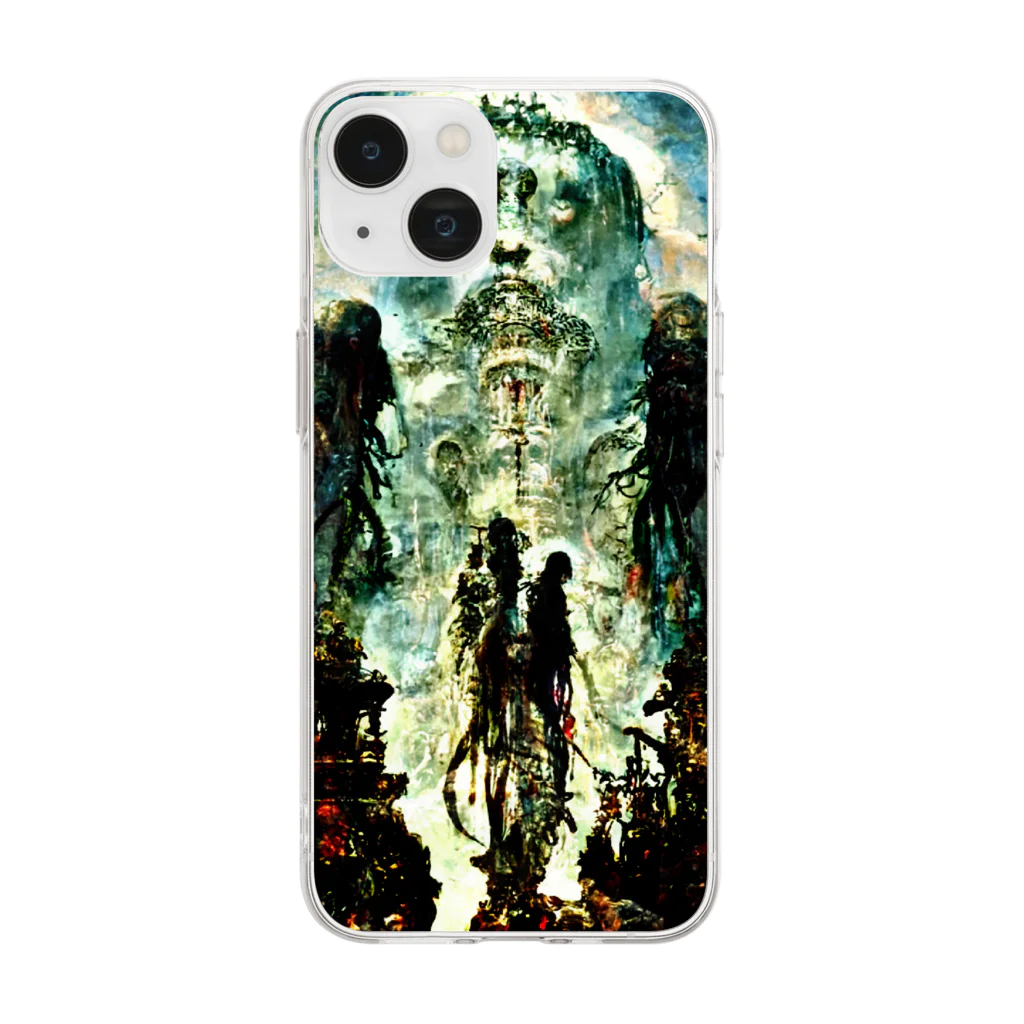 100BEERS_SUZURIの100BEERS World reversal organ Soft Clear Smartphone Case