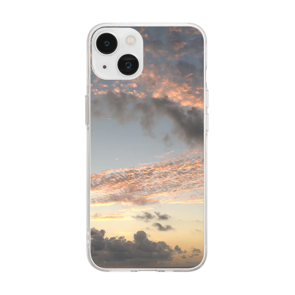 tyabu_lateの雲の道 Soft Clear Smartphone Case