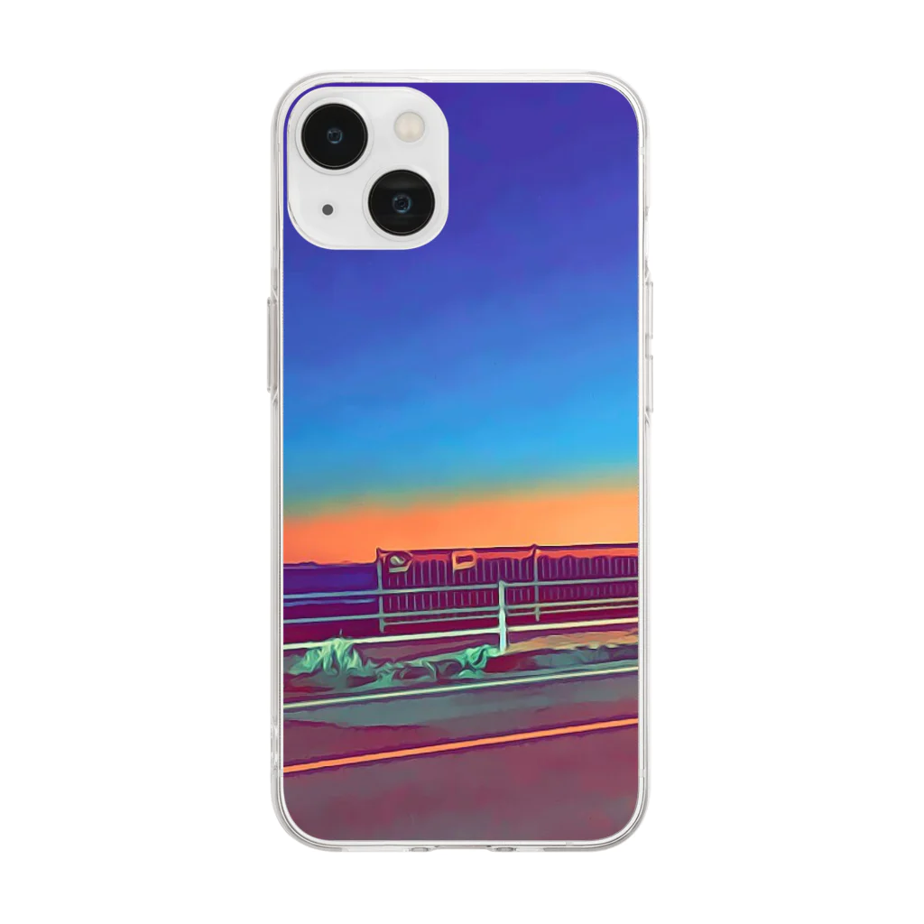 わらしゃんどの夕暮れ Soft Clear Smartphone Case