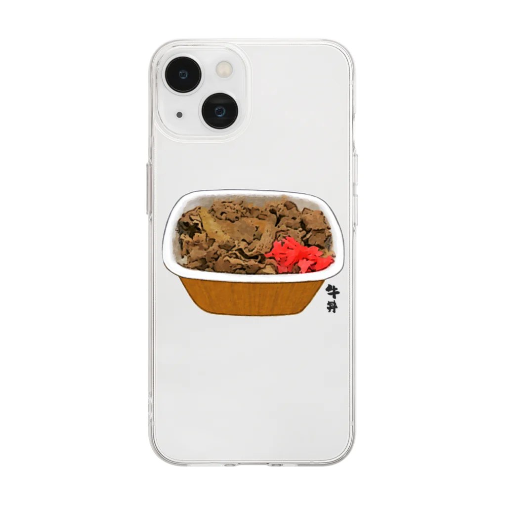 脂身通信Ｚの牛丼べんとう_230110 Soft Clear Smartphone Case