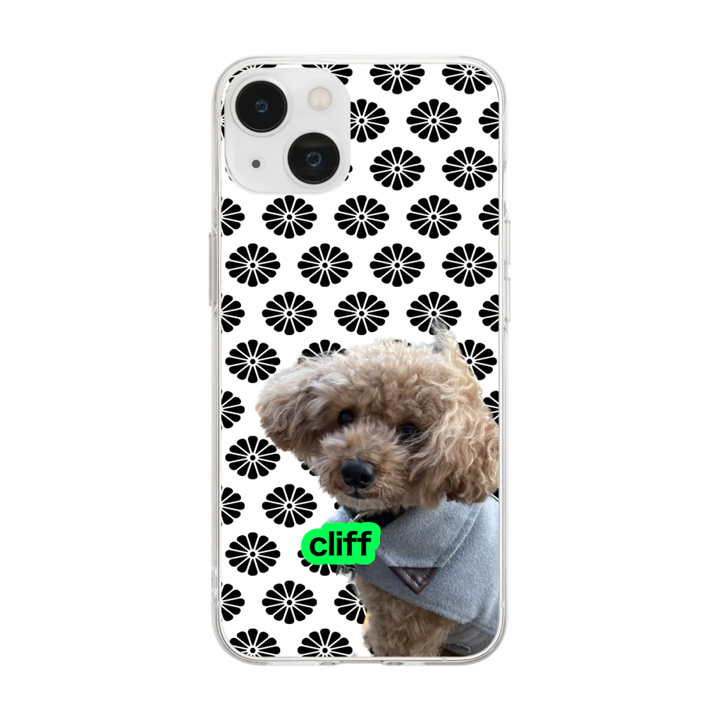 cliff★KIMAMAの愛犬cliff君 Soft Clear Smartphone Case