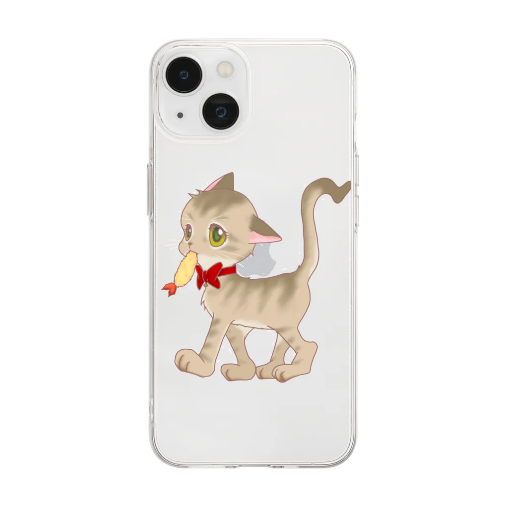 MariChikaのキジトラのライドウ(Toy) Soft Clear Smartphone Case