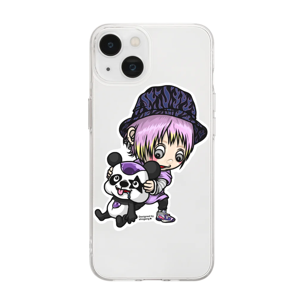 ahogang Character Shopのあーちゃんモデル Soft Clear Smartphone Case