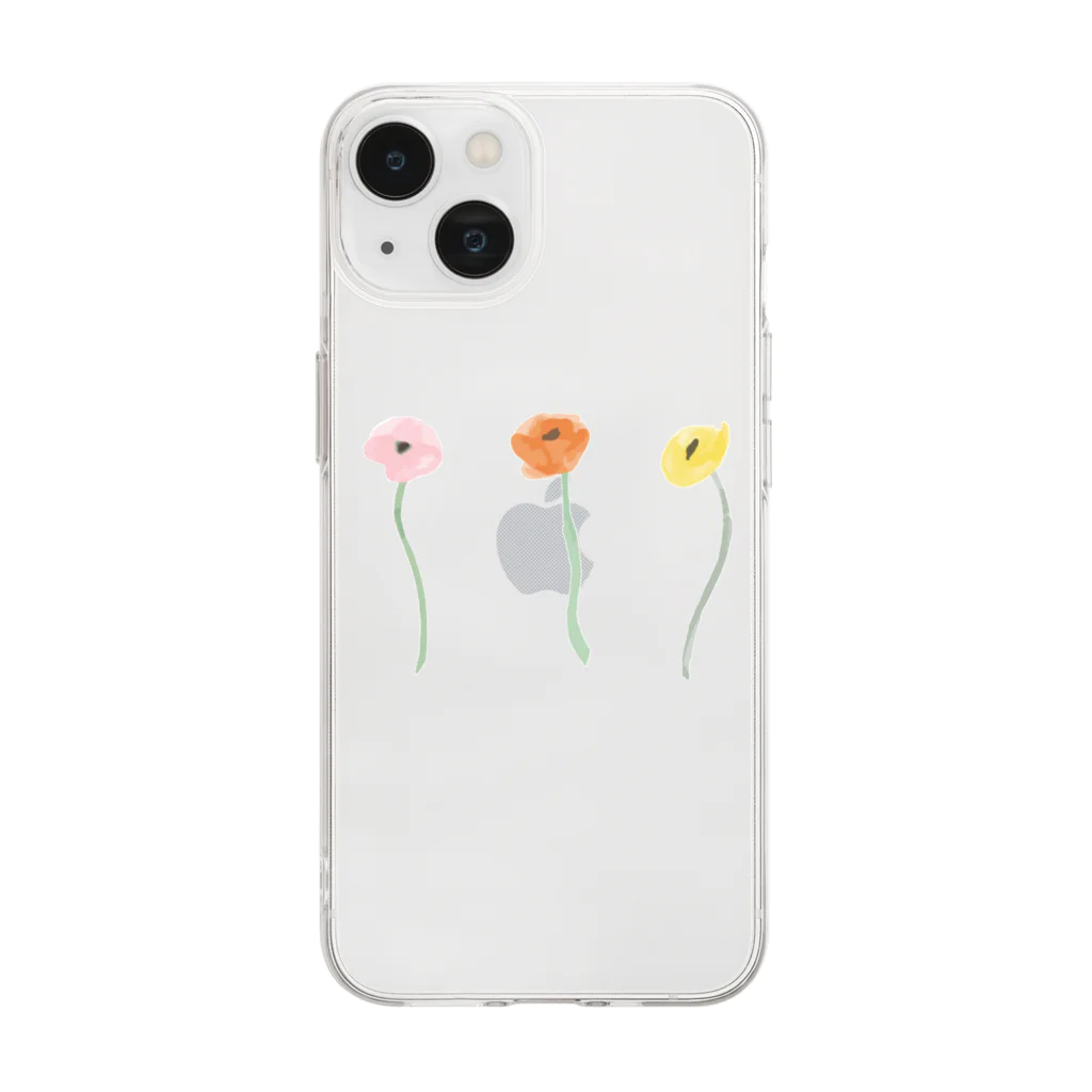 mon  parfaitのspring flowers Soft Clear Smartphone Case