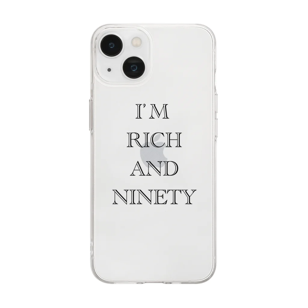 グドール励のI’M RICH AND NINETY ソフトクリアスマホケース