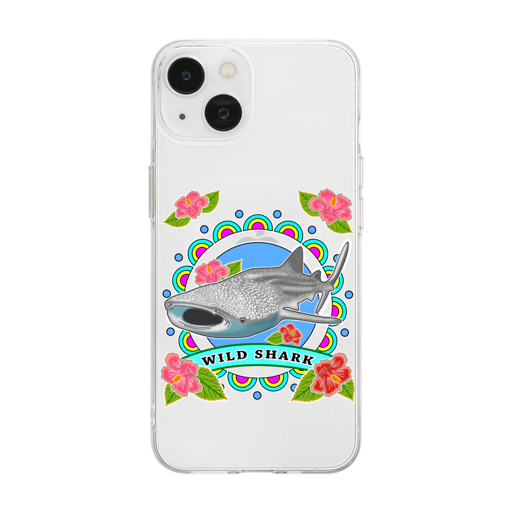 かいほう屋のWILD SHARK  ジンベエザメ Soft Clear Smartphone Case