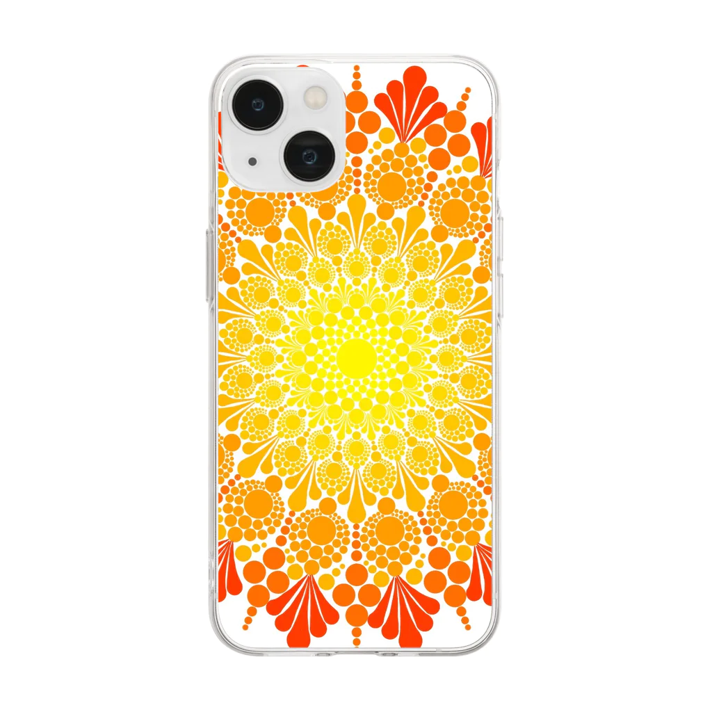 せとうちのしまDOTARTのたいよう Soft Clear Smartphone Case