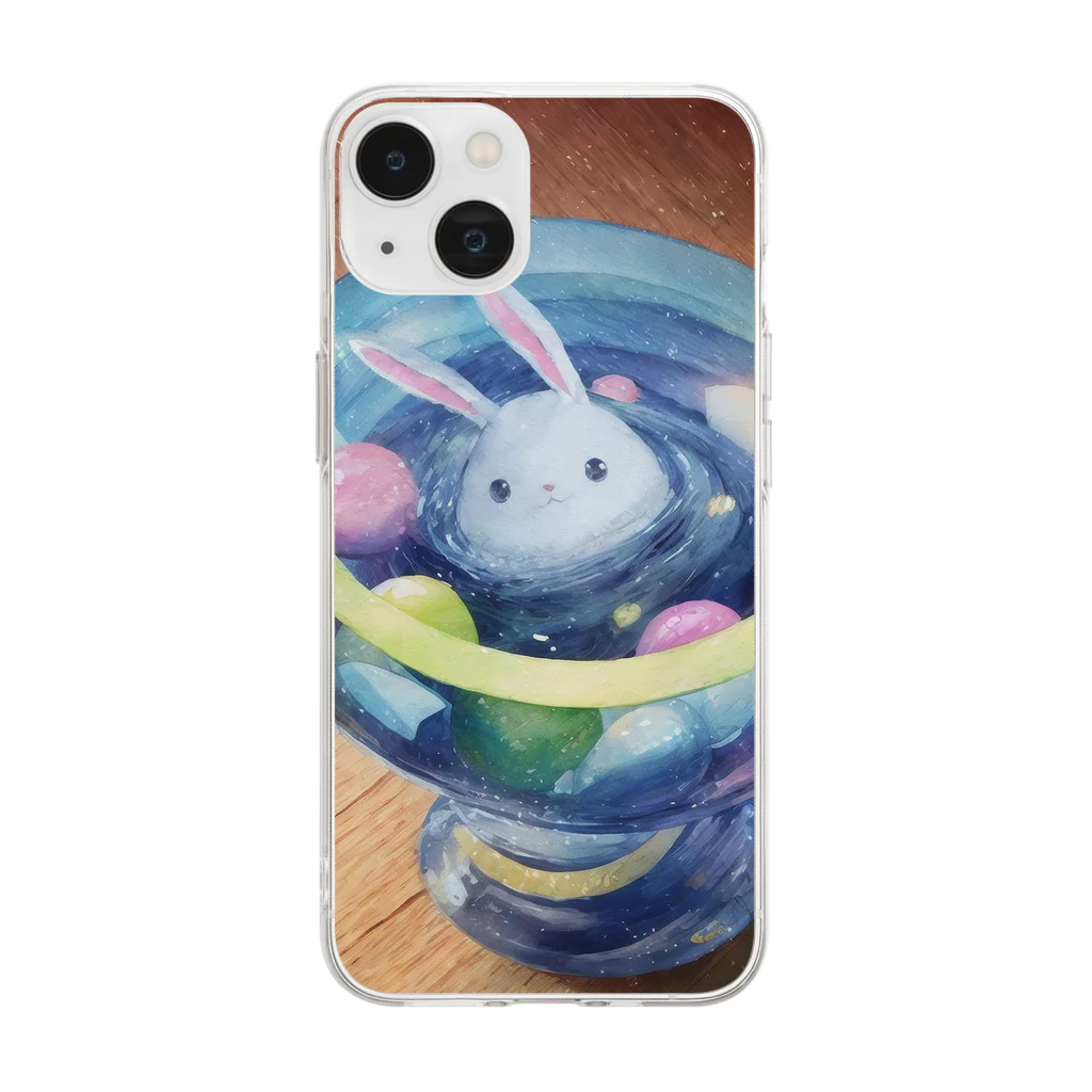 Waterミズワリのバニラビット Soft Clear Smartphone Case