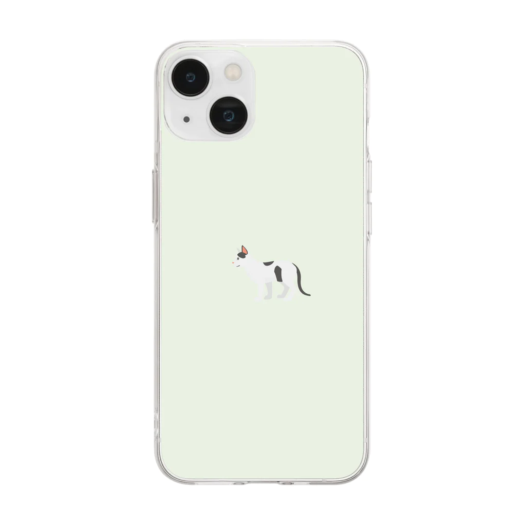 orange_honeyの猫1-16 ぶち猫 Soft Clear Smartphone Case