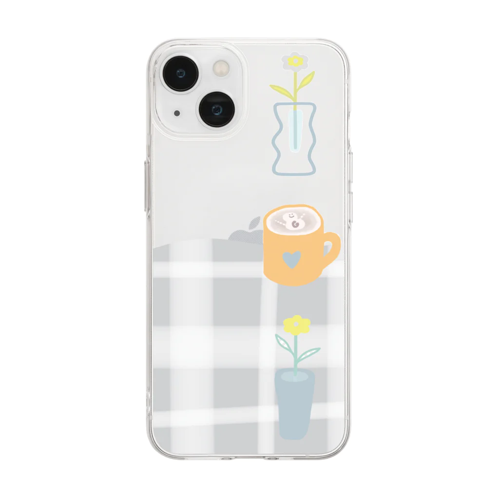 さりげなイニシャル｜ほわいと日和のほっと一息 『Ｇ(ジー)  Soft Clear Smartphone Case