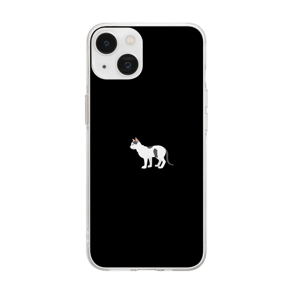 orange_honeyの猫1-16 ぶち猫 Soft Clear Smartphone Case