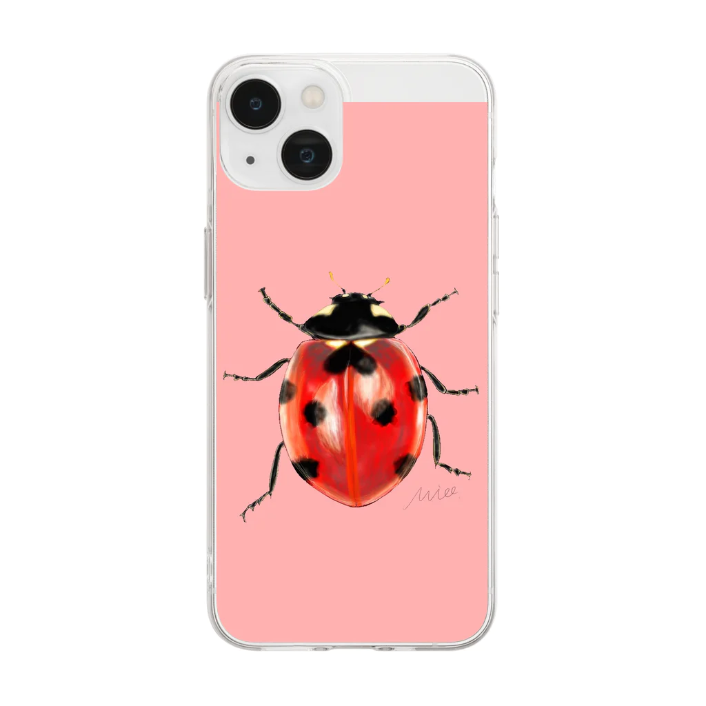 mio worldの幸運の運び屋さん🐞🍀 Soft Clear Smartphone Case