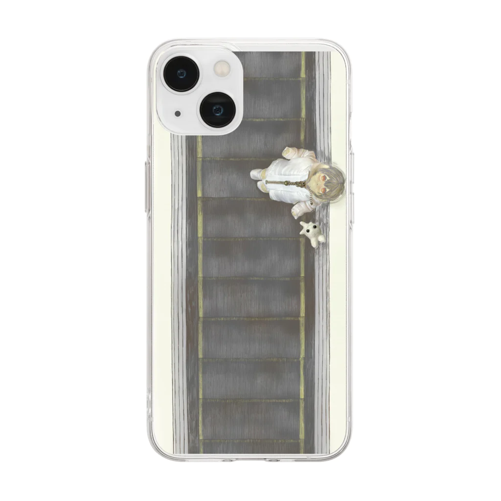 7tsukiのMoon Escalator　スマホケース Soft Clear Smartphone Case