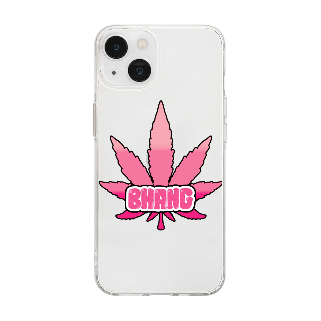 bhang-shopのbhangロゴグッズ Soft Clear Smartphone Case