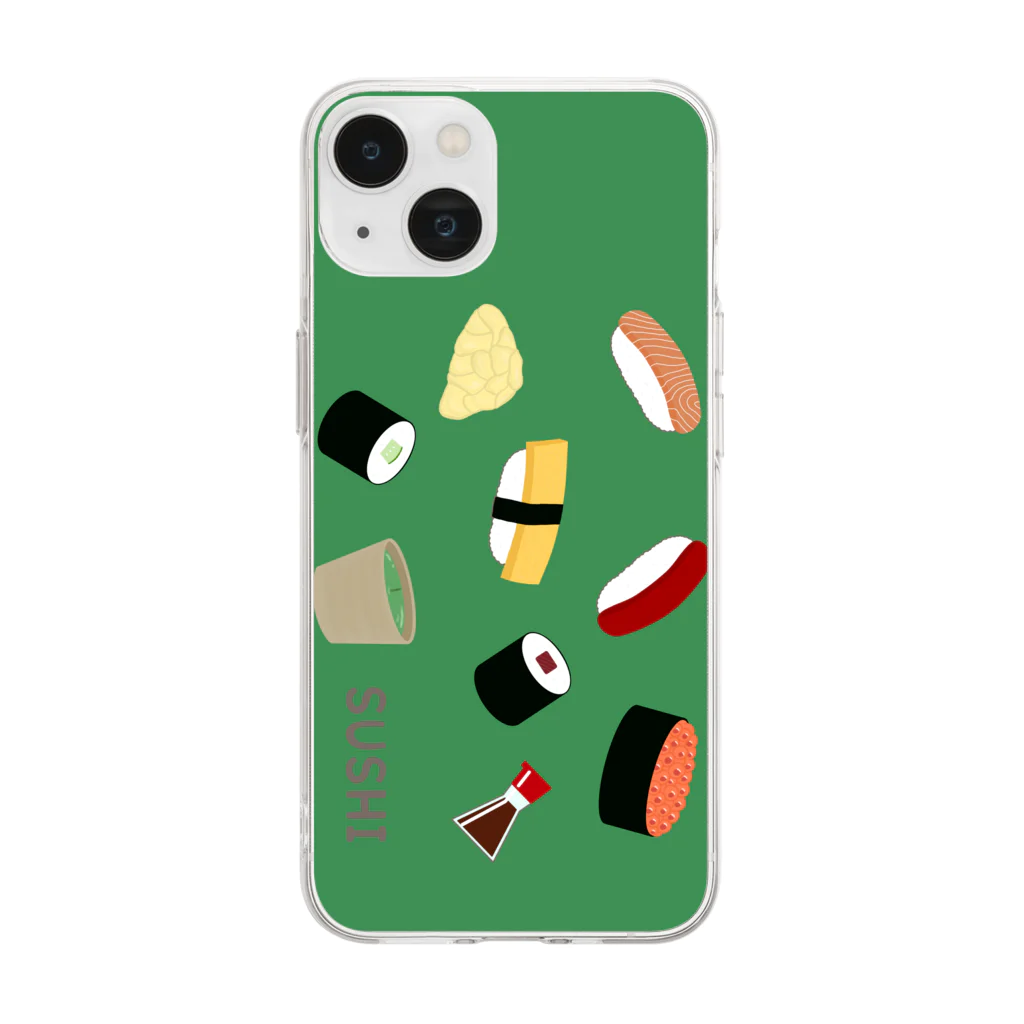 Mrs.Bean/ミセスビーンのSUSHI/スマホケース Soft Clear Smartphone Case