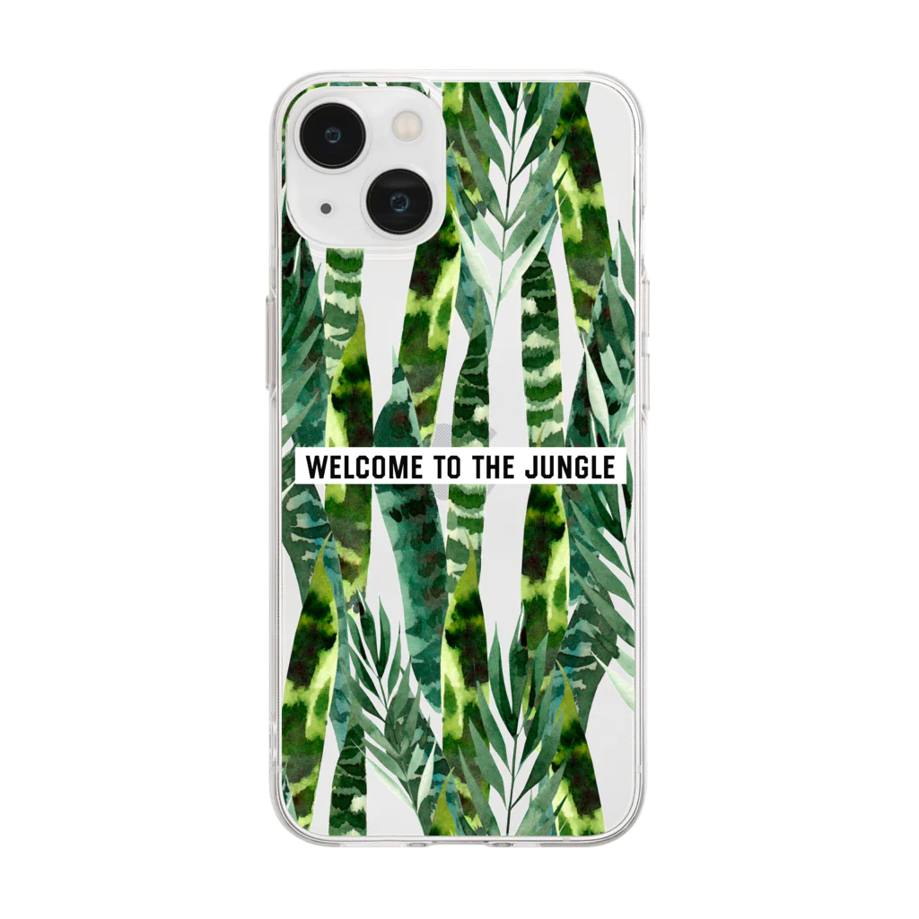 かえる商店のwelcome to the jungle no.2 Soft Clear Smartphone Case