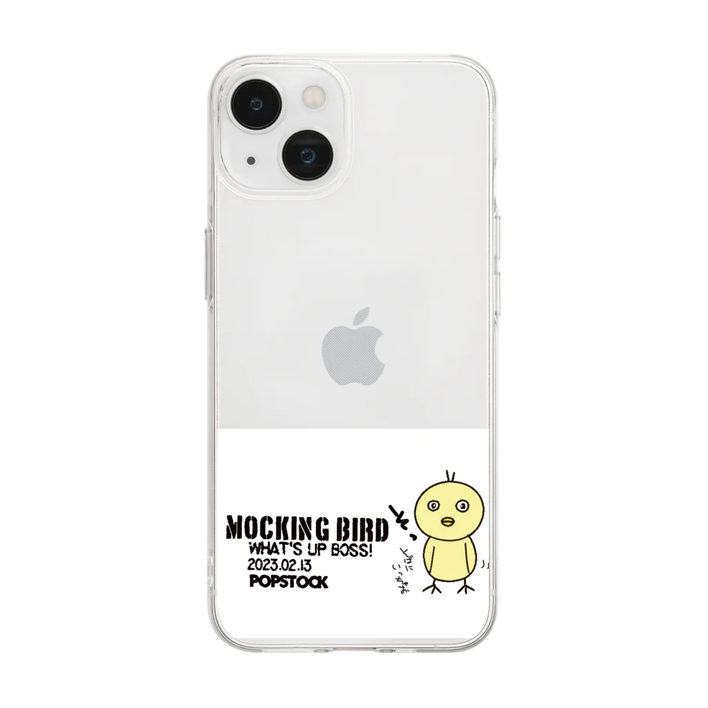 popstockのmockingbird2023 Soft Clear Smartphone Case