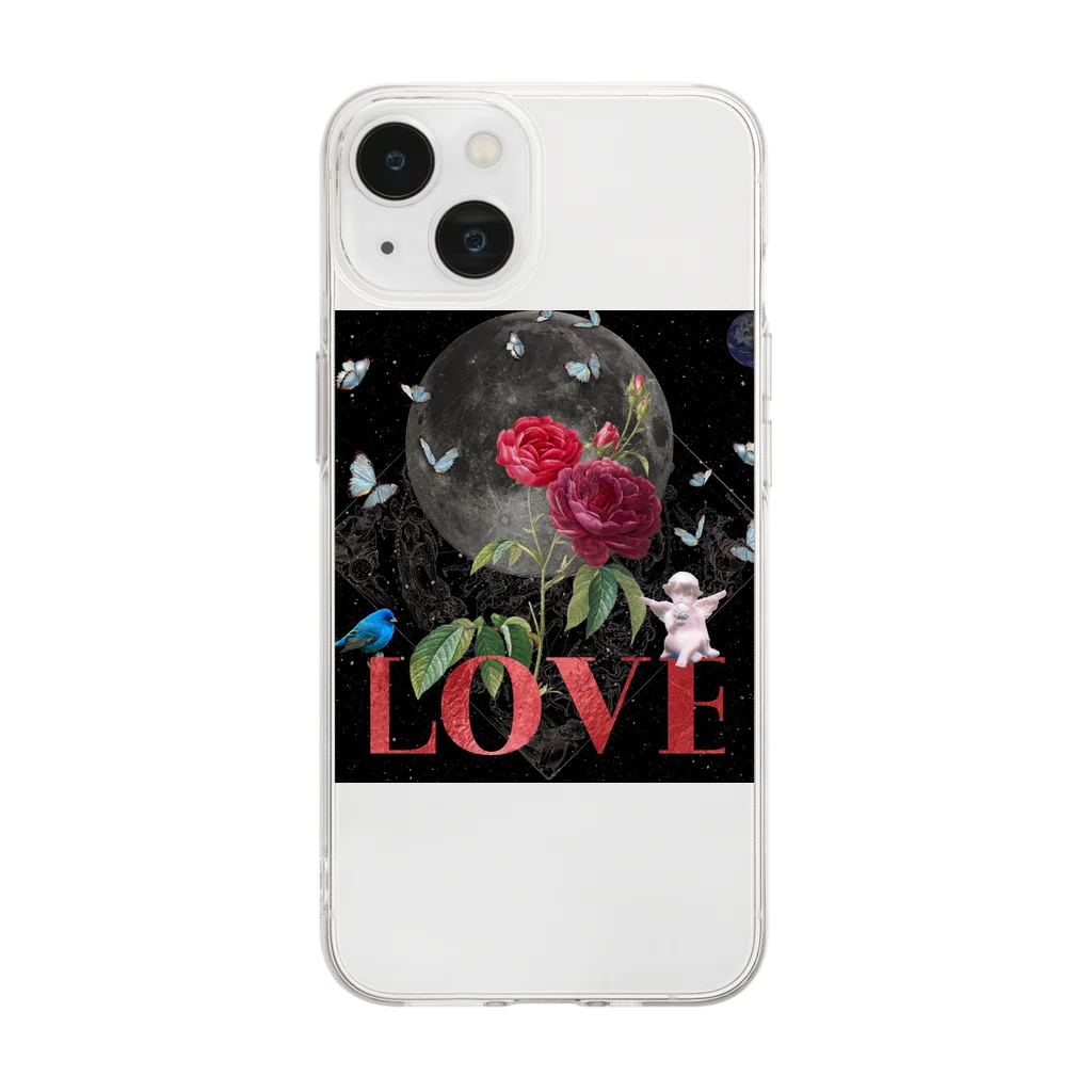 manamjのLOVE Soft Clear Smartphone Case