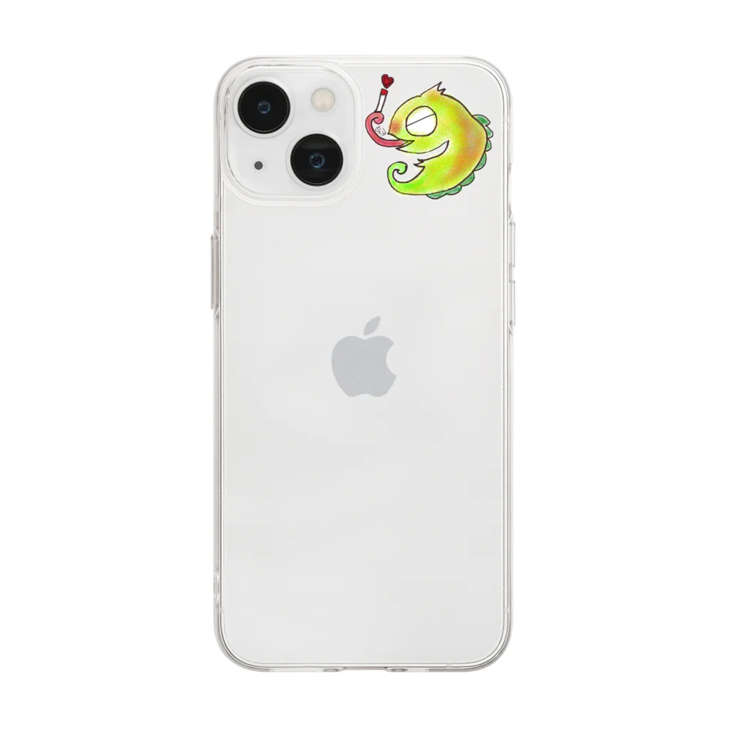 恋するくらげちゃんのペロヤニレオンくん Soft Clear Smartphone Case