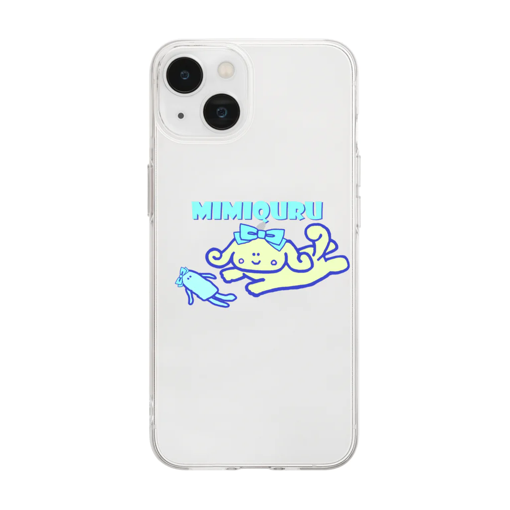  #satisfyingのMIMIQURU ミミキュル Soft Clear Smartphone Case