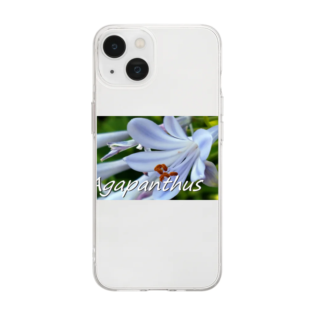  #satisfyingのアガパンサス Agapanthus Soft Clear Smartphone Case