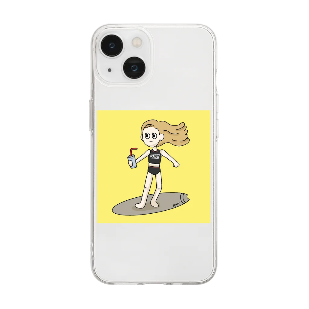 ぷれーりーの色違いsummer Soft Clear Smartphone Case